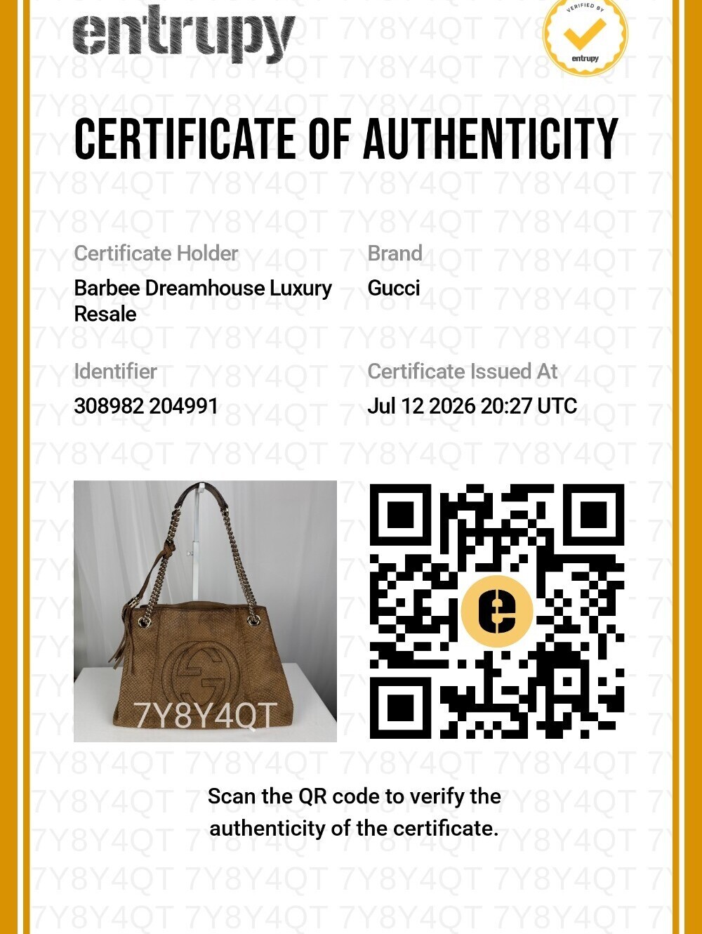 Gucci Soho Limited Edition Chain Strap Shoulder Bag Python Medium Brown Gold - Picture 2 of 15
